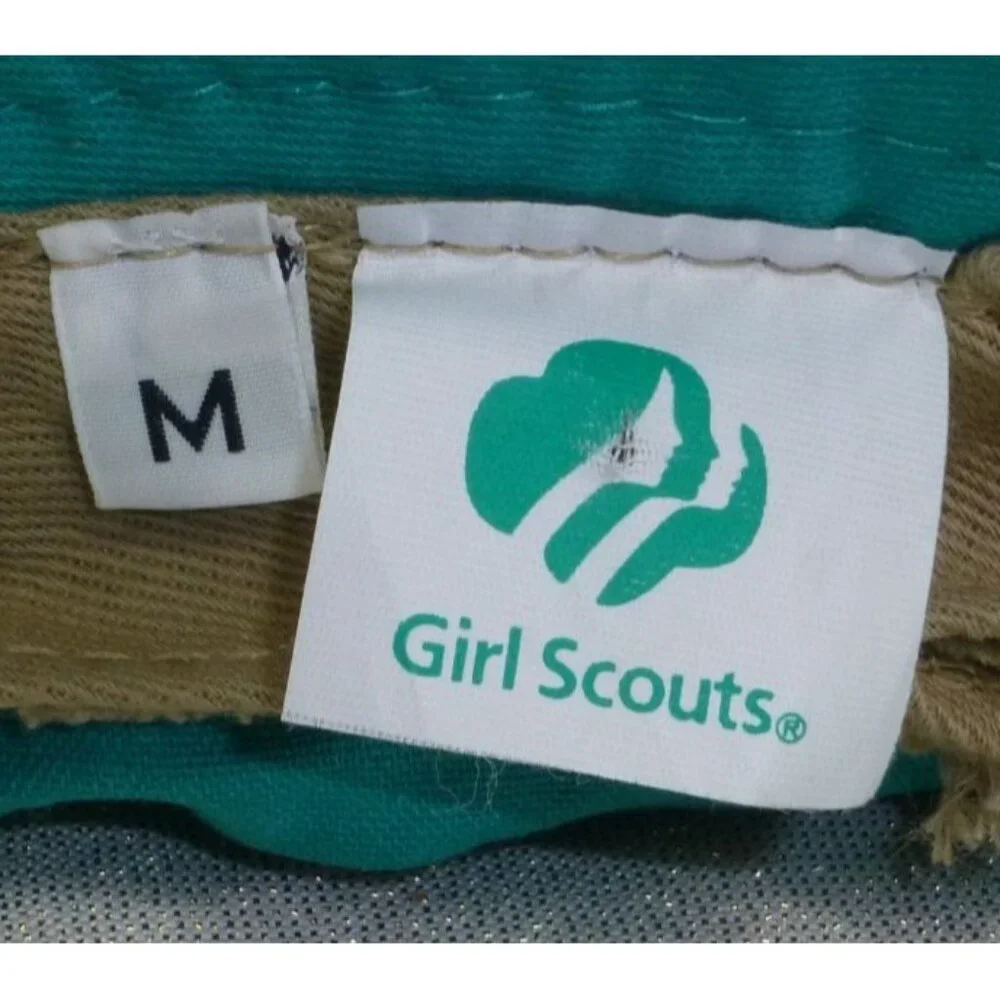 Junior Girl Scouts Green Bucket Hat Medium Embroidered Logo Official Apparel